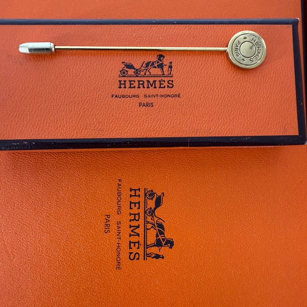 Hermes Gold Stick Tie Pin